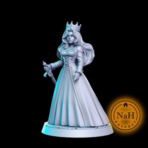 Queen Meliande | Queen | Royalty miniature for Tabletop games like D&D and War Gaming| Dungeons and Dragons Mini | RN estudio