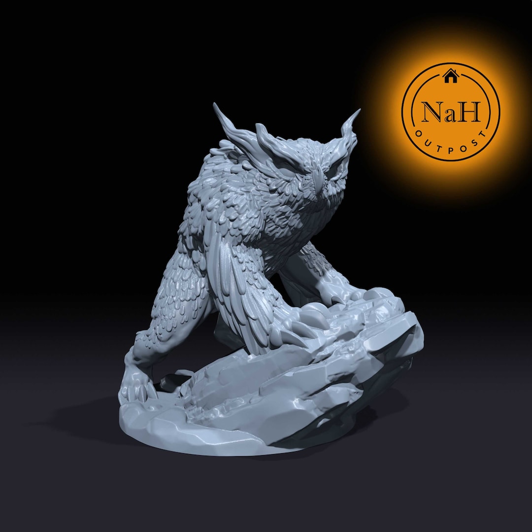 Bloodbeak, the Owlbeast | Owl Bear Miniature for Tabletop Games Like D ...
