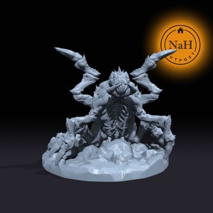 Skittermaw, the Chitinous Dread | Nightmare Golem Miniature for Tabletop games like D&D 5e and TTRPG War Gaming