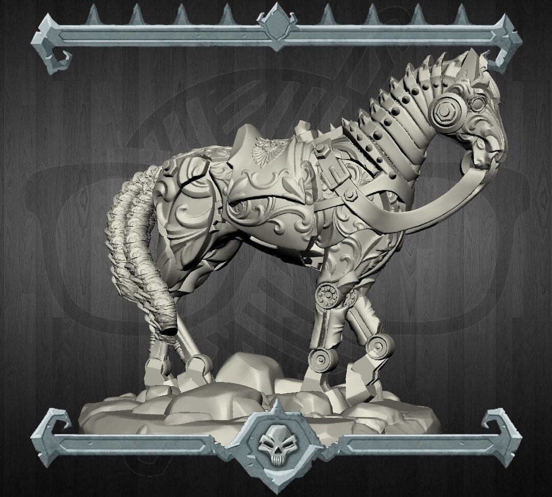 Battlebuilt Horse Clockwork Horse Miniature for Tabletop Etsy