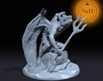 Hellspike, the Edict&#39;s Claw | Spined Devil | Spiked Fiend Miniature for Tabletop games like D&D and War Gaming