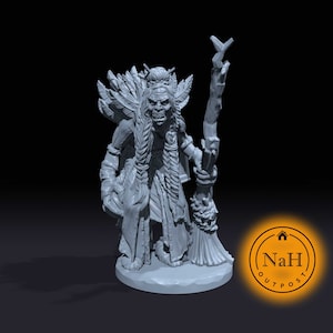 Baba Yaga | Witch or Hag Miniature for Tabletop games like D&D and War Gaming