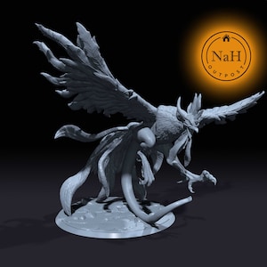Serpeye, the Gazer of Stone | Cockatrice | Phoenix | Rarasha miniature for Tabletop games like D&D and War Gaming| Dungeons and Dragons