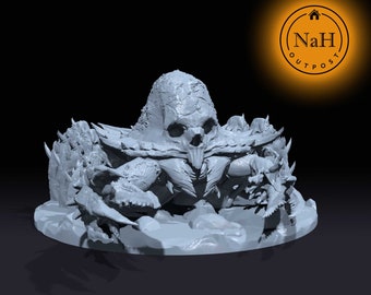 Carapax le Crête d'os | Crabe Omen | Miniature Skull monstruosité pour jeux de société tels que D&D 5e et TTRPG War Gaming