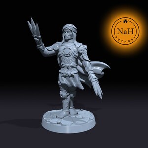 Zhalasar | Rogue Mercenary | Assassin | Fighter | miniature for Tabletop games like D&D and War Gaming| Dungeons and Dragons Mini