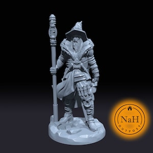 Bandit Mage | Wizard or Sorcerer Miniature for Tabletop games like D&D and War Gaming