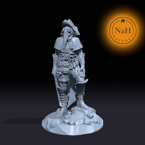 Corvus Brecht, the Blight Warden | Plague Doctor | Miniature for Tabletop games like D&D and War Gaming
