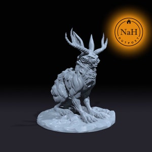 Aria, het melodieuze konijn | Jackalope Miniatuur voor tabletop-spellen zoals D&D en War Gaming