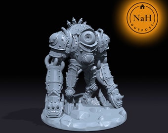 Nullhammer, Breaker of Oaths | Mechanarut | Marut Clockwork | Construct Miniature for Tabletop games like D&D and War Gaming