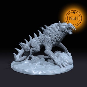 Thornclaw, the Shadow Vermin | Dire Rat | Hyenadaemon | Rat Round Miniature for Tabletop games like D&D 5e and TTRPG War Gaming