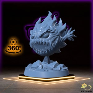 Flamemaw / Fire Elemental Monster / Fire bomb miniature para juegos de mesa como D&D y War Gaming/ Dungeons and Dragons Mini / RN estudio