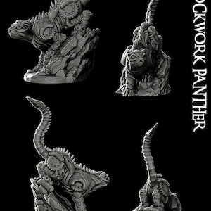 Tinkertail the Prowler | Battlebuilt Cat Panther | Steel Defender | Miniature for Tabletop games like D&D and War Gaming