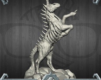 Unicorn Zombie | Corrupted Unicorn | Miniature for Tabletop games like D&D and War Gaming