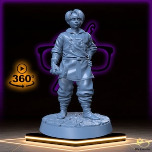 Dan | Halfling Blacksmith | Townsfolk miniature for Tabletop games like D D and War Gaming| Dungeons and Dragons Mini | RN estudio