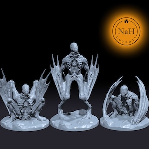 Rotwing, the Pestilence Shrieker | Plague Wing | Winged Ghoul Miniature for Tabletop games like D&D 5e and TTRPG War Gaming