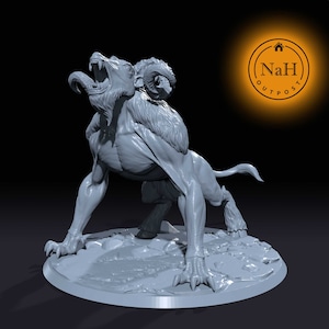 Gloomfleece, the Shadowed Horn | Dire Ram | Goat Demon miniature for Tabletop games like D&D and War Gaming| Dungeons and Dragons Mini | RN