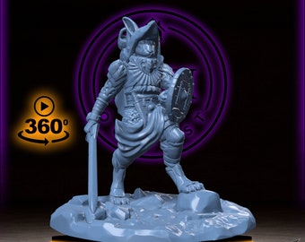 Thistle Swiftfoot | Rabbitfolk Warrior | Harengon Fey Miniature for Tabletop games like D&D and War Gaming
