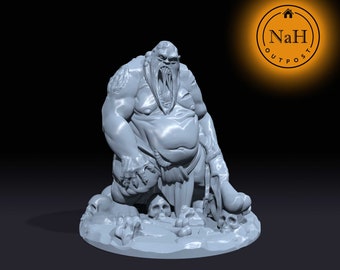 Gorvash, the Endless Hunger | Nabasu, Gluttony Demon | Gluttonous Dead | Miniature for Tabletop games like D&D and War Gaming