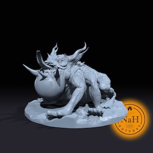 Toxus the Diretoad | Barkfrog | Giant Toad Miniature for Tabletop games like D&D 5e and TTRPG War Gaming