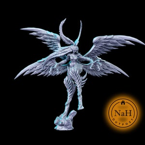 Aello Skydancer | Weibliche Celestial Miniatur für Tabletop Spiele wie D&D und War Gaming| Dungeons and Dragons Mini | RN estudio