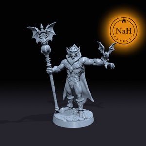Xarathos Doombringer | Hoarbad | Tiefling Sorcerer miniature for Tabletop games like D&D and War Gaming| Dungeons and Dragons Mini