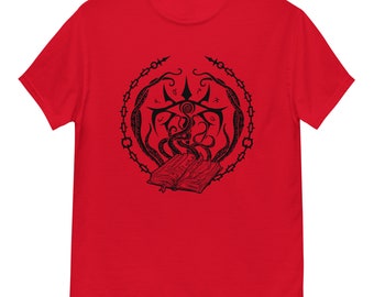 D & D Warlock Class Herren klassisches T-Shirt | Hochwertiges T-Shirt | Dungeons und Drachen T Shirt | Dungeon Master oder Party Geschenk | Nerd Spiel Geschenk