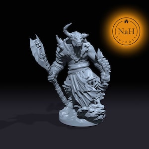 Tauron Grimhorn | Dread Minotaur | Berserker miniature for Tabletop games like D&D and War Gaming