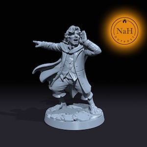 Peregar Bullock | Halfling Bard | Warlock | Sorcerer miniature for Tabletop games like D&D and War Gaming| Dungeons and Dragons Mini