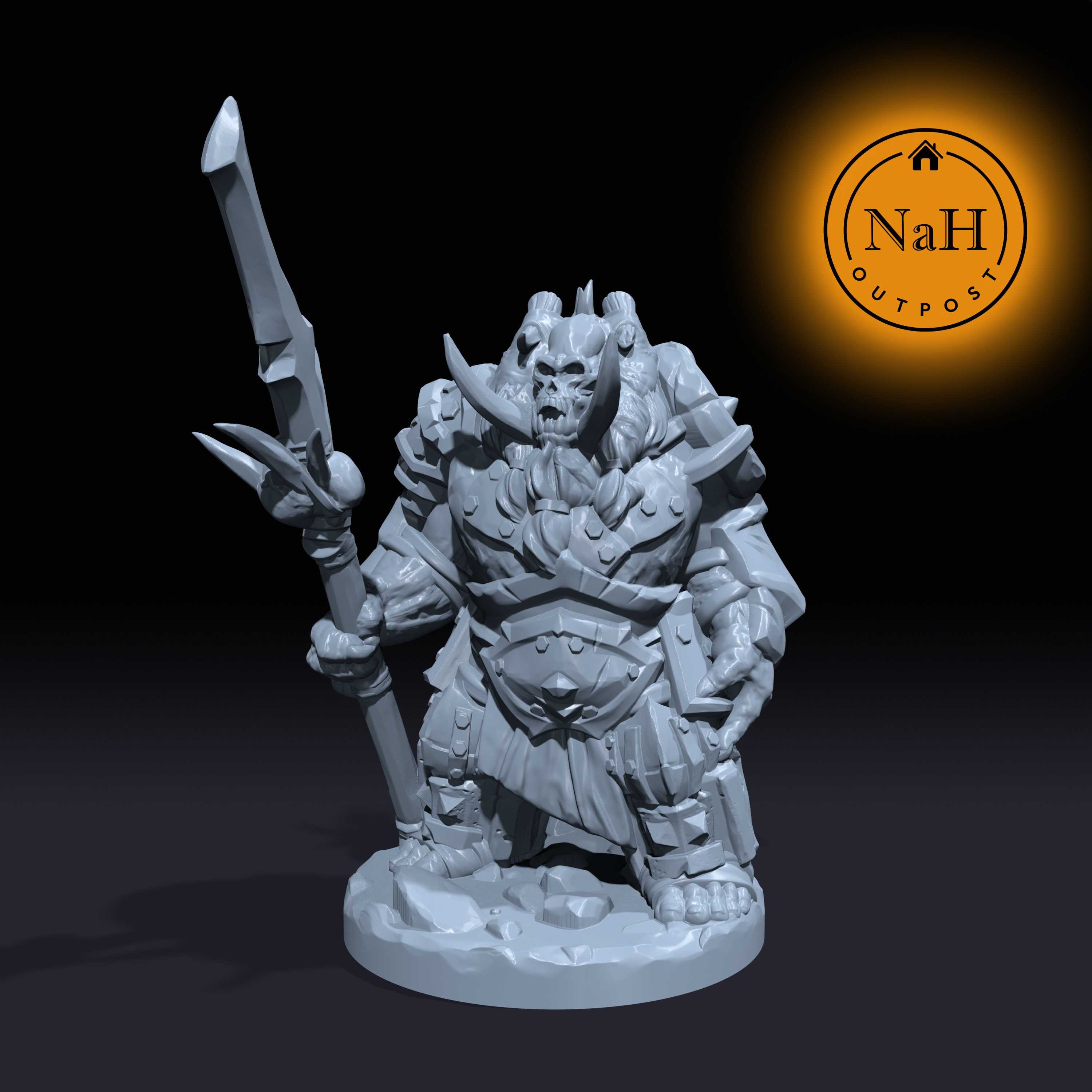 Skullcrusher, the Hellish Boar | Orthon | Tusk Fiend Miniature for