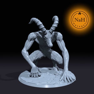 Bulezau, Ravager of the Abyss | Metaphon | Dire Ram Demon miniature for Tabletop games like D&D and War Gaming| Dungeons and Dragons Mini |