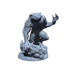 Scaleshriek, Terror of the Depths | Troglodyte Miniature for Tabletop games like D&D and War Gaming