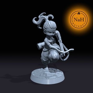Bhesma / Ranger Anime / Fighter / Hunter miniatura para juegos de mesa como D&D y War Gaming/ Dungeons and Dragons Mini / RN estudio