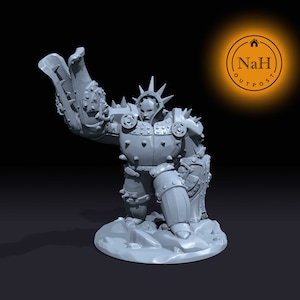 Gavrel, the Soul-Clad Iron Golem | Construct Miniature for Tabletop games like D&D and War Gaming