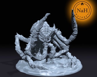 Shadowsilk, the Void Stalker | Bebilith | Spider Fiend Miniature for Tabletop games like D&D and War Gaming