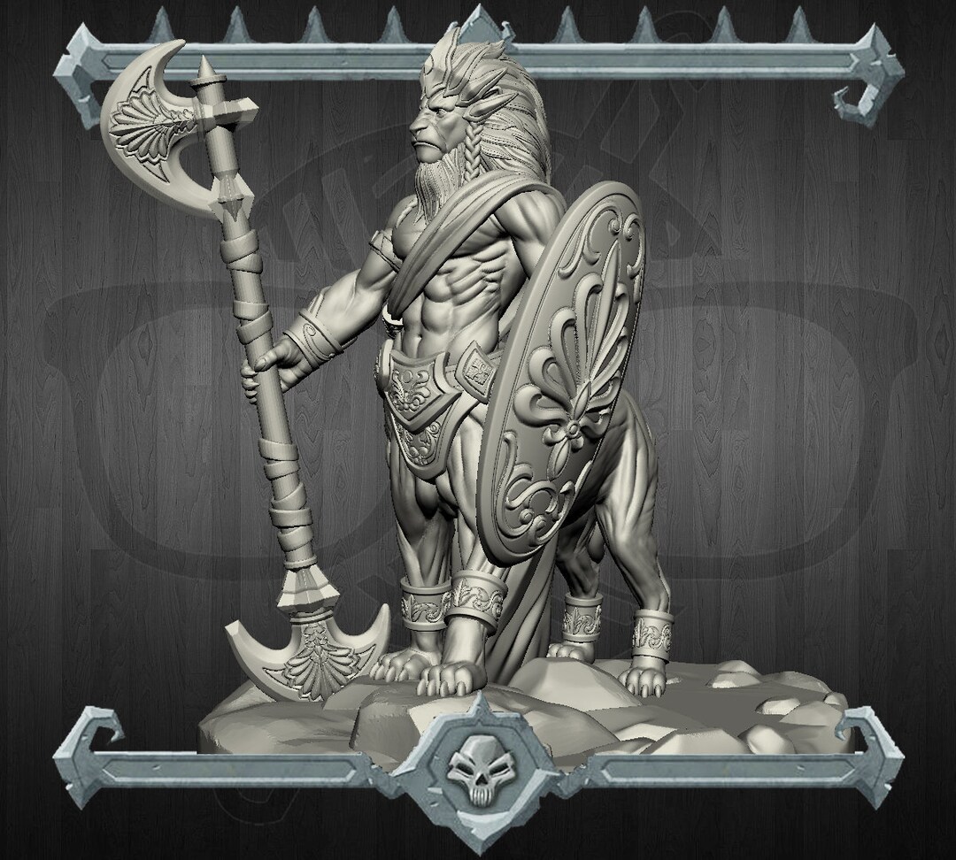 Liontaur Miniature For Tabletop Games Like D D And War Gaming Etsy Il 1080xN.2813105057 Knrb