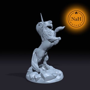 Silverhorn, der Waldgeist | Einhorn Miniatur für Tabletop Spiele wie D&D und War Gaming