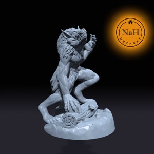 Silverfang, the Terror of the Full Moon | Werewolf Miniature for Tabletop games like D&D and War Gaming