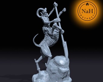Bonehoof, de ondode centaur | Skeletal Centaur Miniatuur voor tabletop-spellen zoals D&D en War Gaming