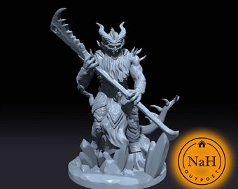 Durgorath the Infernal | Bearded Devil | Barbazu | Fiend | Miniature for Tabletop games like D&D and War Gaming