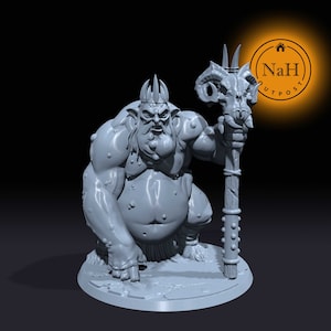 The Goblin King | Great Goblin miniature for Tabletop games like D D and War Gaming| Dungeons and Dragons Mini | RN estudio