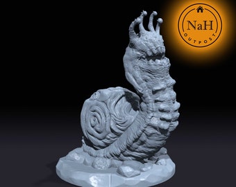 Leafslither, the Slugfolk | Snail | Snailfolk Miniature for Tabletop games like D&D and War Gaming