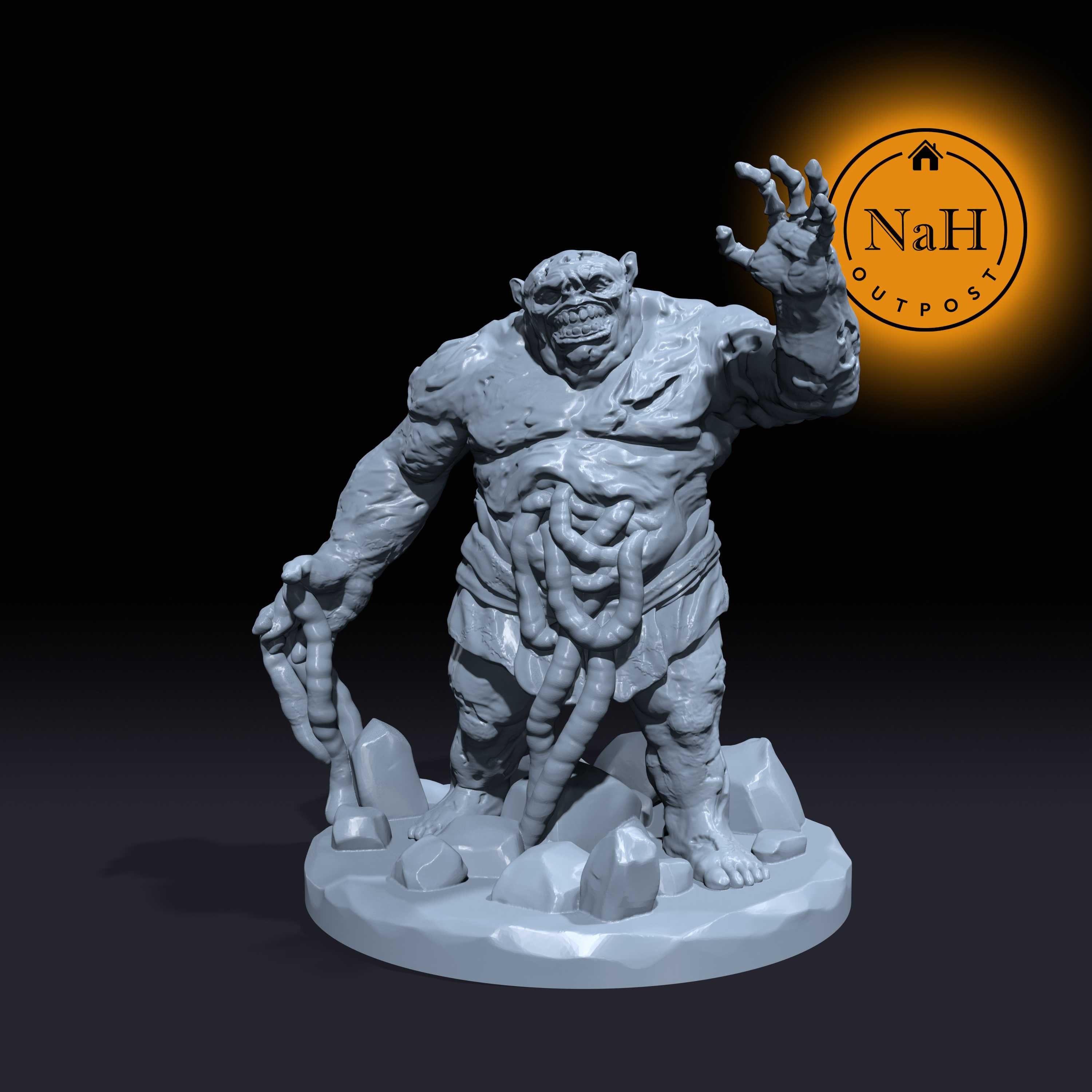 Maggotfeast, the Rotting Giant | Undead Ogre Zombie Miniature for