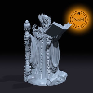 Xzalthar the Eternal | Lich | Necromancer | Undead Miniature for Tabletop games like D&D and War Gaming