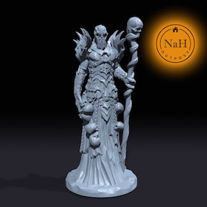 Nightshade, the Skull Lich | Shadowfall Shepherd | Miniature for Tabletop games like D&D and War Gaming