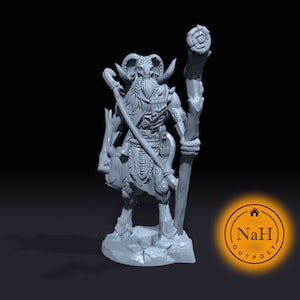 Caelum the Sylvan Sage | Satyr | Cursed Faun | Miniature for Tabletop games like D&D and War Gaming