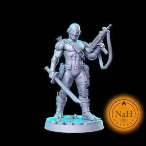 Seth Whisperfang | Snake Eyes | Rogue or Gunslinger miniature for Tabletop games like D&D and War Gaming| Dungeons and Dragons Mini | RN