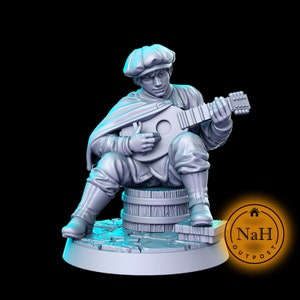 Forley, Pocket Picking Bard | Rogue miniature for Tabletop games like D&D and War Gaming| Dungeons and Dragons Mini | RN estudio