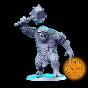 Grond Steelhide | Troll Armor miniature for Tabletop games like D&D and War Gaming| Dungeons and Dragons Mini | RN estudio
