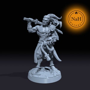 Hiro Stormwind | Heihashi | Wandering Ronin | Fighter | Samurai miniature for Tabletop games like D&D and War Gaming| Dungeons and Dragons