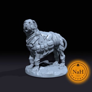 Armored War Dog | Miniature for Tabletop games like D&D and War Gaming